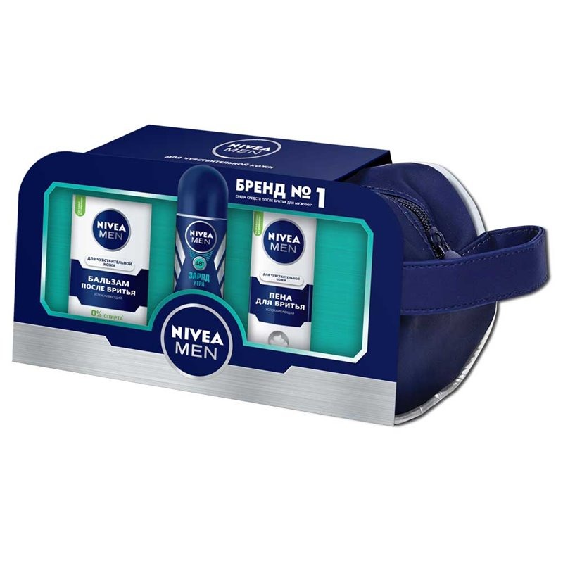Nivea Подарочный набор для мужчин ««Для чувствительной кожи»: пена для ...
