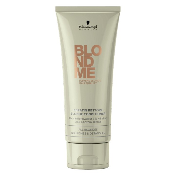 Кондиционер для волос «Кератиновое восстановление» BlondMe Keratin Restore Blonde Conditioner
Кондиционер для волос «Кератиновое восстановление» BlondMe Keratin Restore Blonde Conditioner