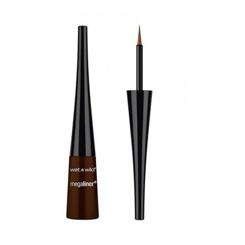 Купить №E8711 black noir (черный), Подводка для век с кисточкой Megaliner Liquid Eyeliner, Wet n Wild