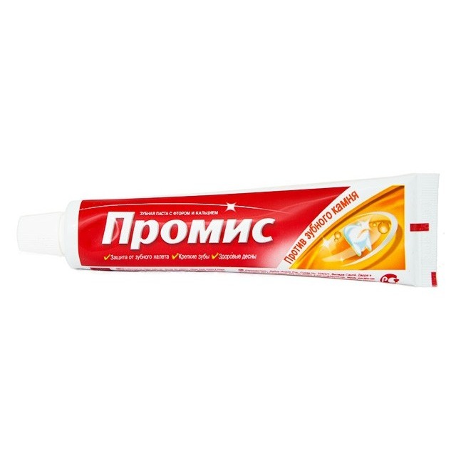 Dabur Зубная паста с фтором и кальцием «Промис - от зубного камня ...