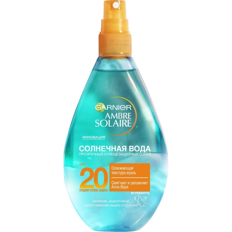 Спрей солнцезащитный Garnier «Солнечная вода» Ambre Solaire