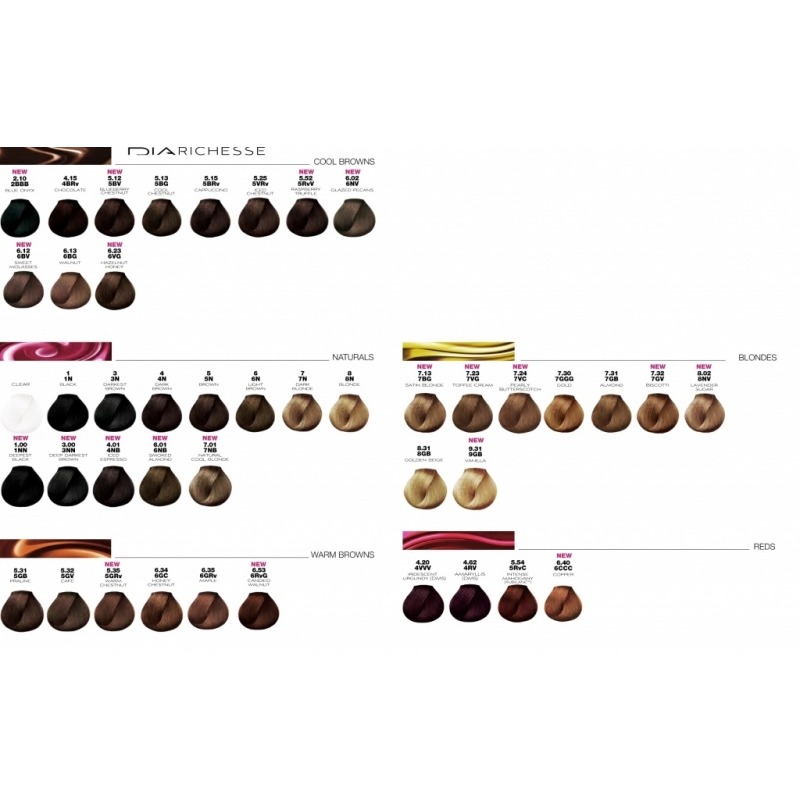 

Палитра красок Loreal Professionnel, DIA Richesse