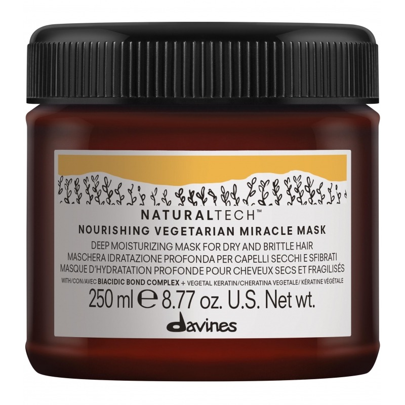 Купить Маска, 1000 мл, Маска для волос Davines, «Вегетарианское чудо» Natural Tech Nourishing