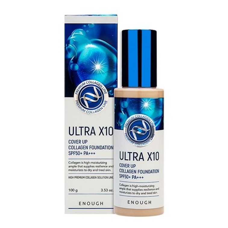 

Тональный крем Enough, Ultra X10 Cover Up Collagen Foundation SPF50+