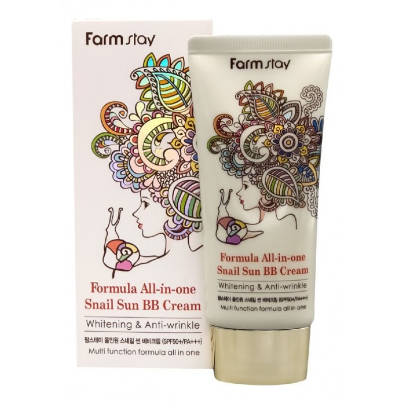 

ВВ-крем FarmStay, All-In-One Snail Sun SPF50+ PA+++