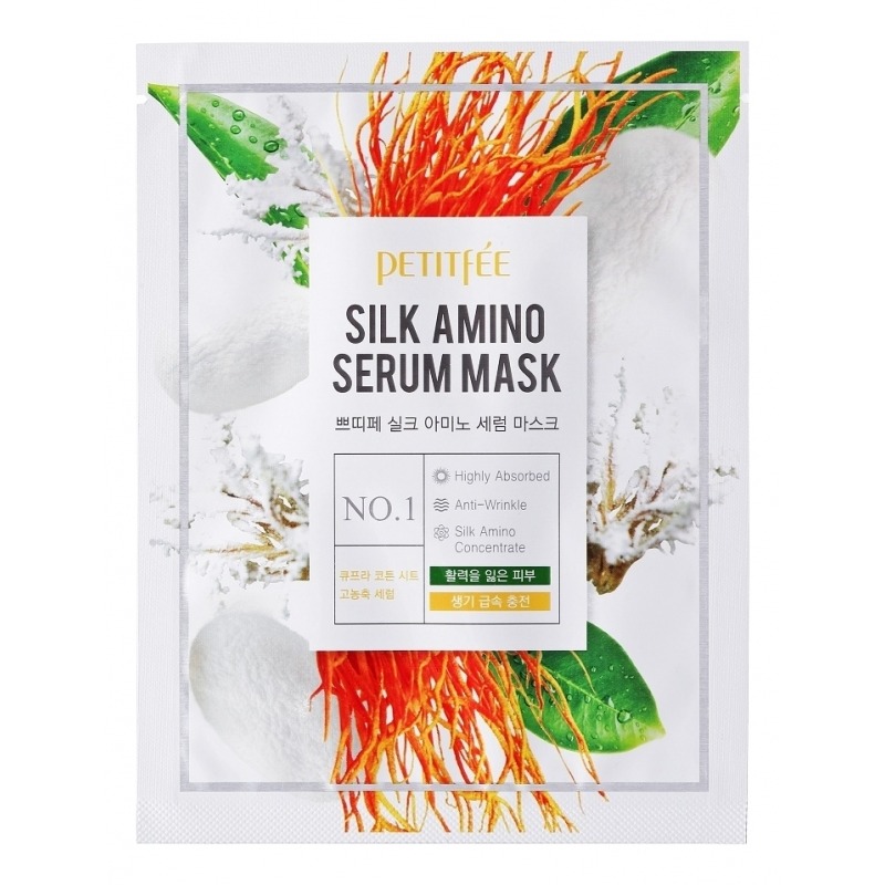 

Маска для лица Petitfee, Silk Amino Serum Mask
