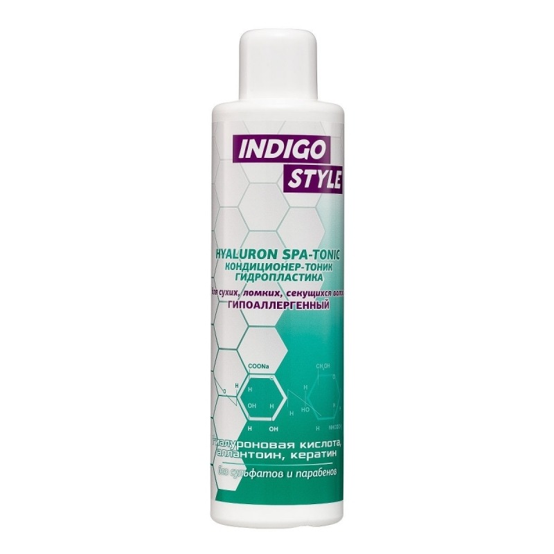Indigo Style Кондиционер-тоник для сухих, ломких волос без сульфатов «Гидропластика»