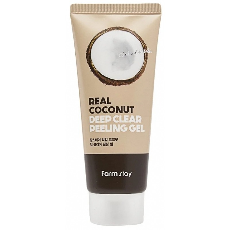 Купить Гель, 100 мл, Пилинг для лица FarmStay, Real Coconut Deep Clear