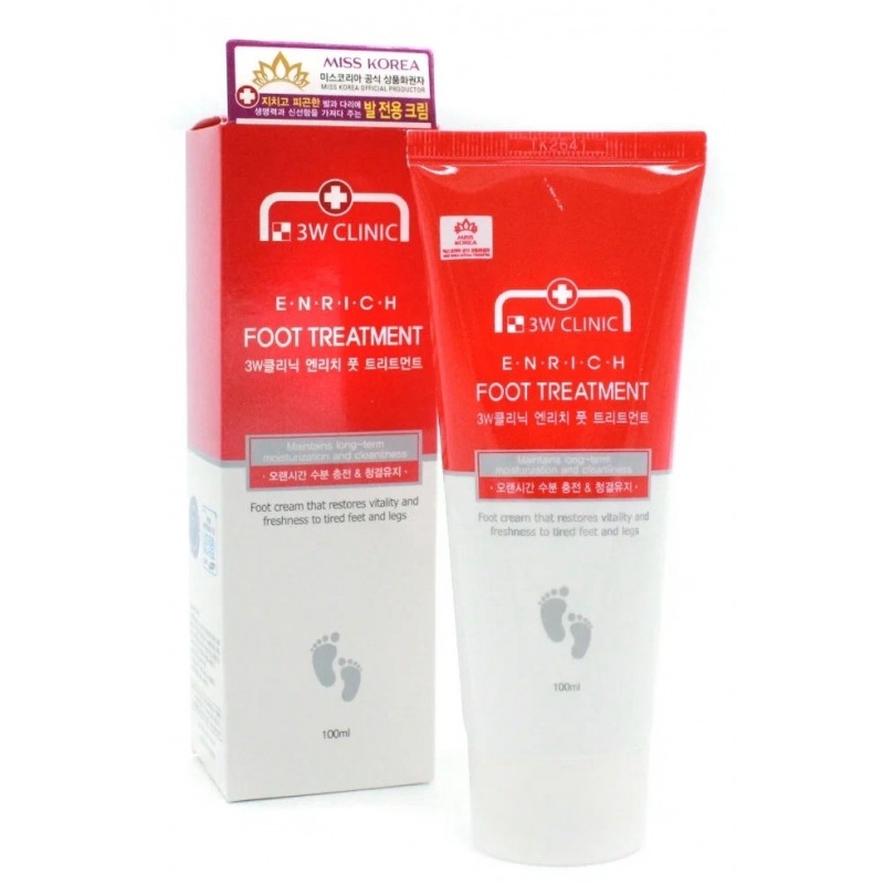 

Крем для ног 3W Clinic, Enrich Foot Treatment