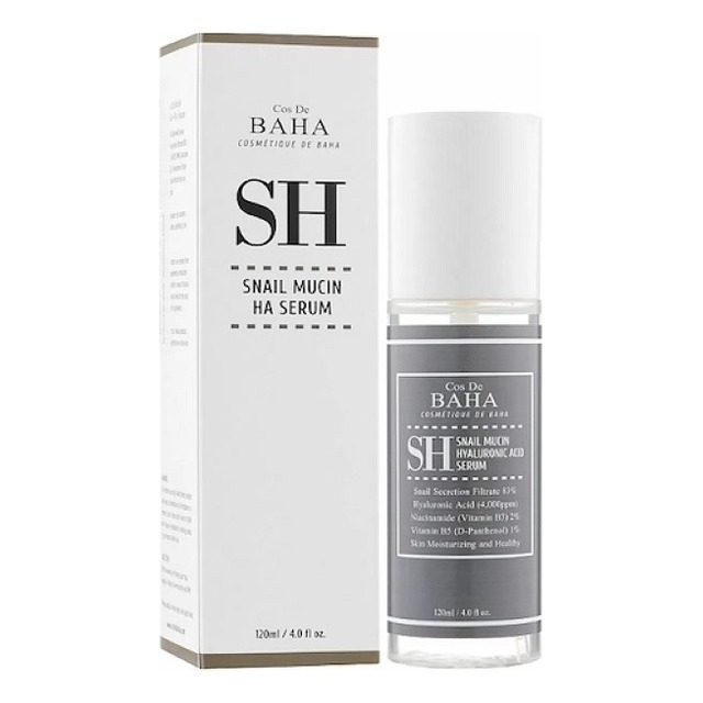 

Сыворотка для лица Cos De Baha, Snail Mucin Hyaluronic Acid