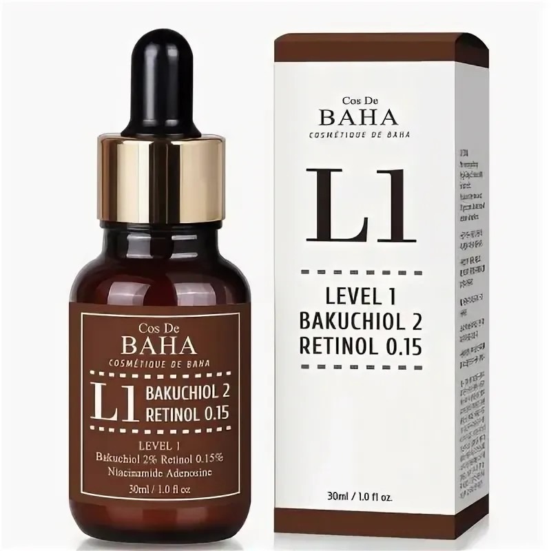 

Сыворотка для лица Cos De Baha, Bakuchiol 2% Retinol 0.15% (L1)