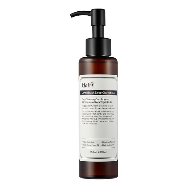 

Масло для лица Dear, Klairs, Gentle Black Deep Cleansing Oil