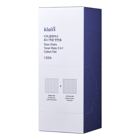 

Аксессуары для лица Dear, Klairs, Toner Mate 2 In 1 Cotton Pad