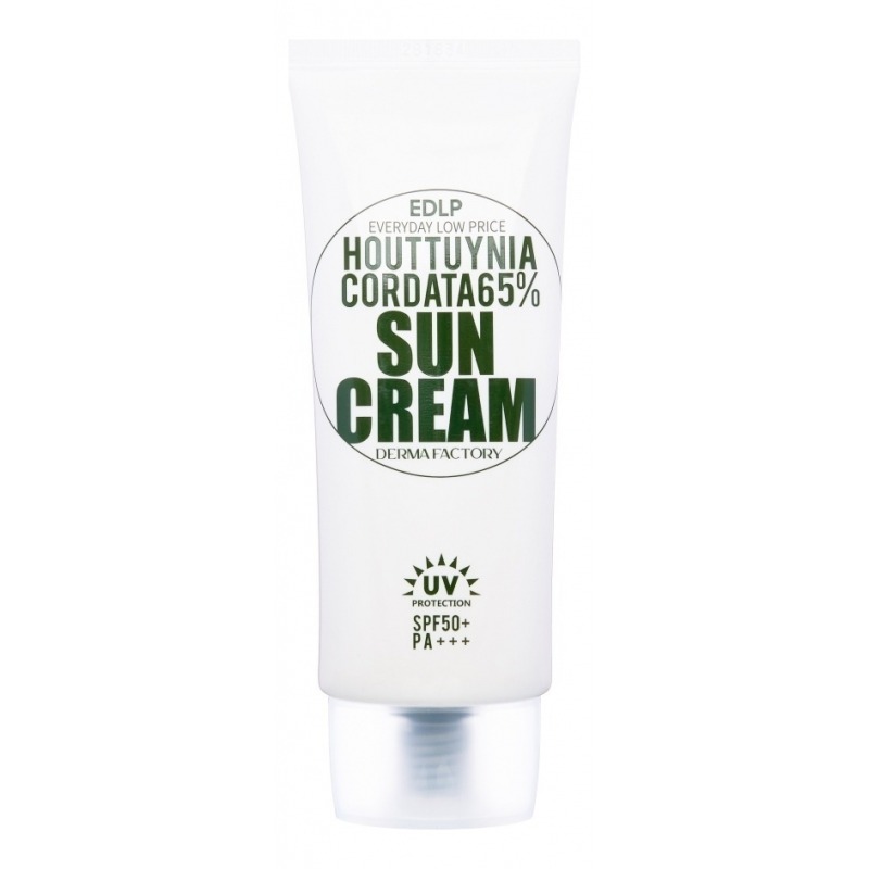 

Средства для загара Derma Factory, Houttuynia Cordata 65% SPF50+ PA+++