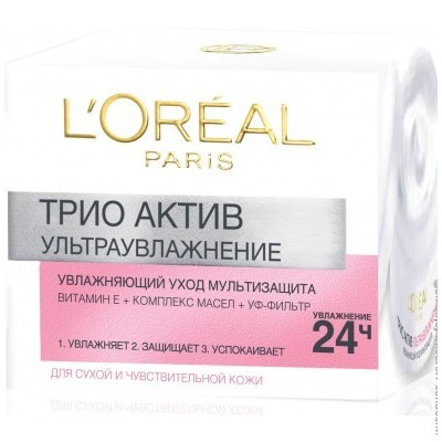 

Крем для лица Loreal Paris, «Ультраувлажнение. Трио актив»