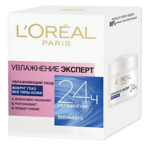 

Крем для глаз Loreal Paris, «Увлажнение Эксперт» Трио Актив