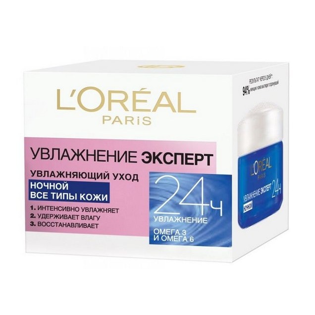 

Крем для лица Loreal Paris, «Увлажнение Эксперт 24 ч.» Трио Актив