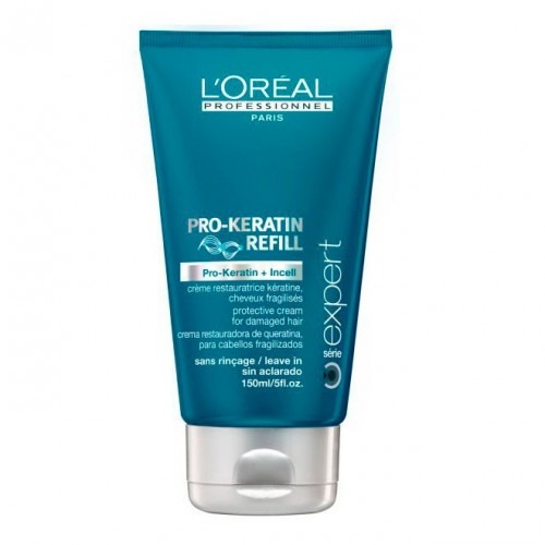 

Несмываемый крем-защита для поврежденных и ломких волос Pro-Keratin Refill Thermo Care