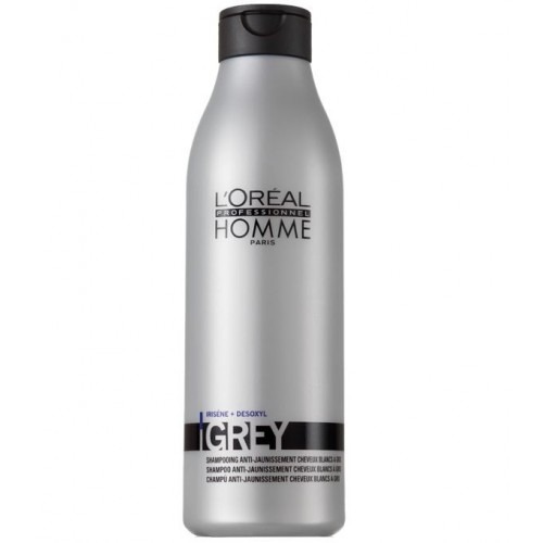 Loreal Professionnel Шампунь-нейтрализатор желтизны седых волос Homme LP Grey