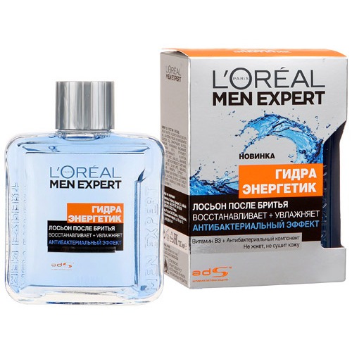 

Лосьон после бритья Loreal Paris, «Гидра энергетик. Антибактериальный эффект»