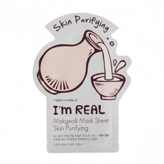Маска для лица тканевая молочная очищающая I’m Real Makgeolli Mask Sheet