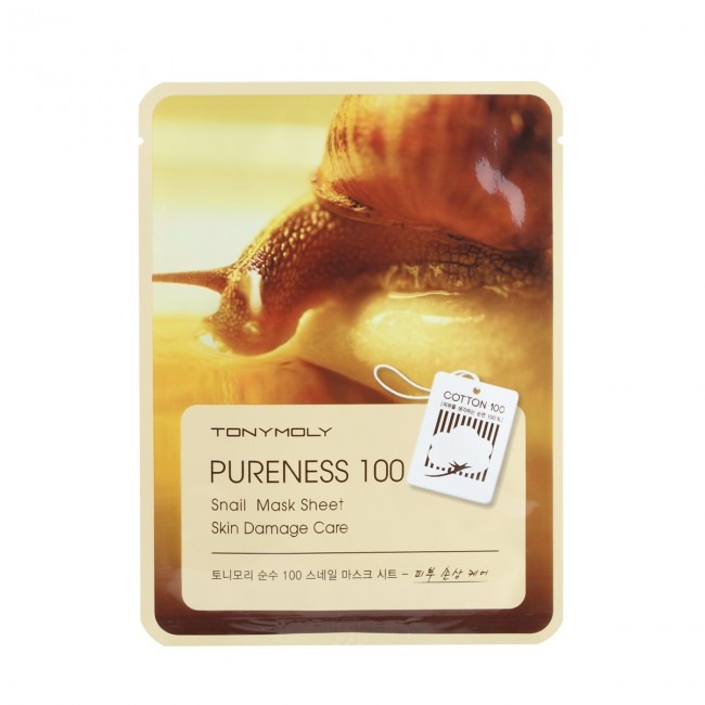 Маска для лица тканевая с улиточным муцином Pureness 100 Snail Mask Sheet