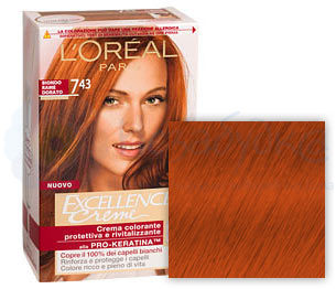L'oreal paris краска для волос excellence оттенок 7 43 медный русый